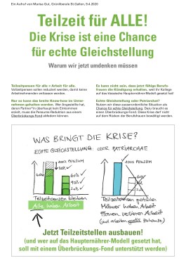 Krise als Chance für echte Gleichstellung #teilzeitfueralle